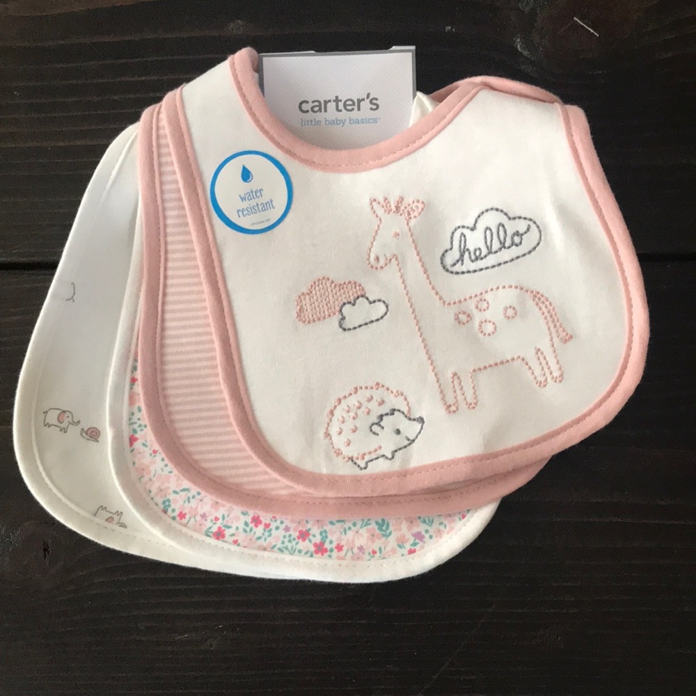 Carters babygirl bibs